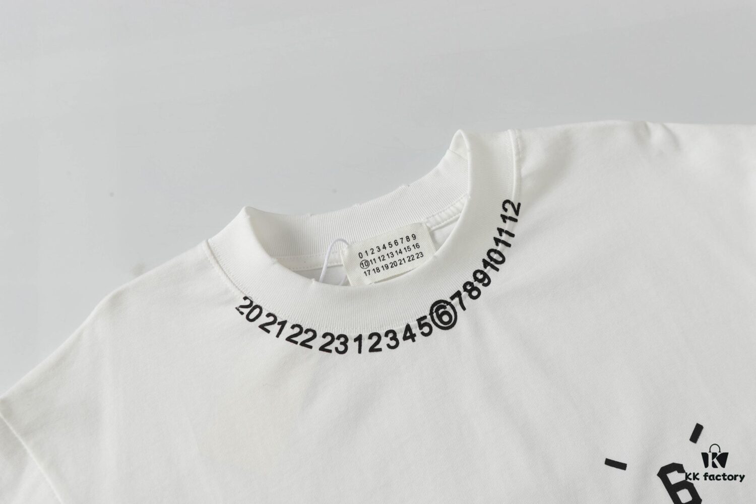 6931a1fbccd8ab3d7af960ec MM6 Maison Margiela 25SS Printed Logo Round Neck Short Sleeve T-Shirt