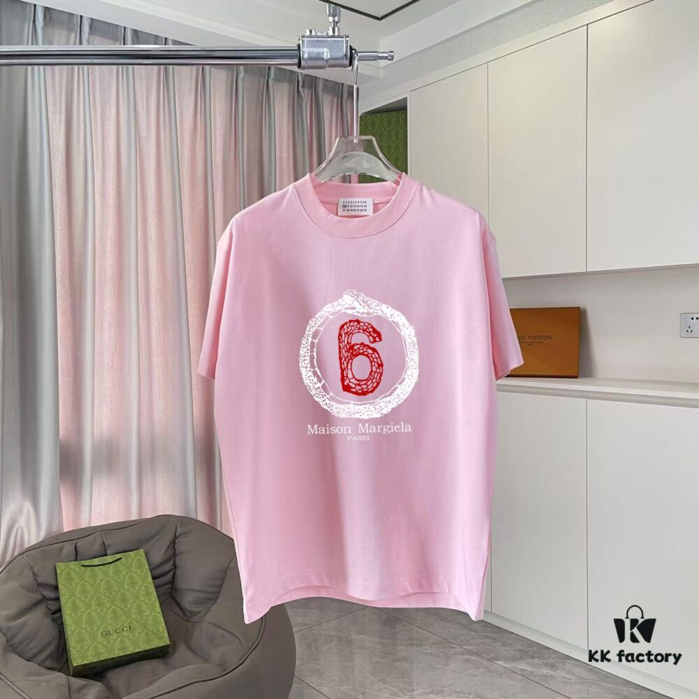 MM6 Maison Margiela 2025 Summer New Arrival Unique Logo Print Custom 300g Fabric Short Sleeve T-Shirt Unisex
