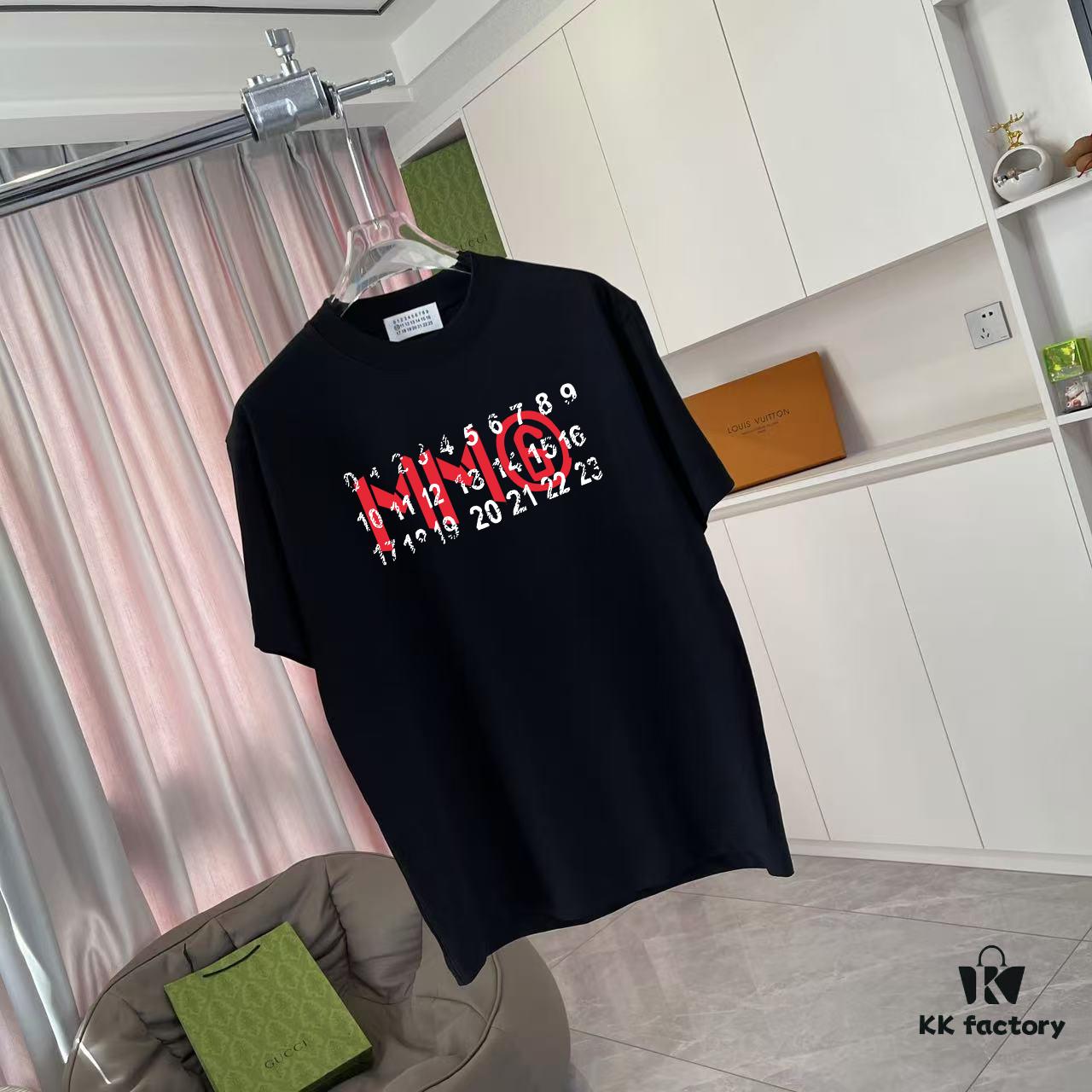 6931a201ccd8ab3d7af9616a MM6 Maison Margiela 2025 Summer New Arrival Personalized Logo Print Custom Fabric 300g Short Sleeve T-Shirt Unisex