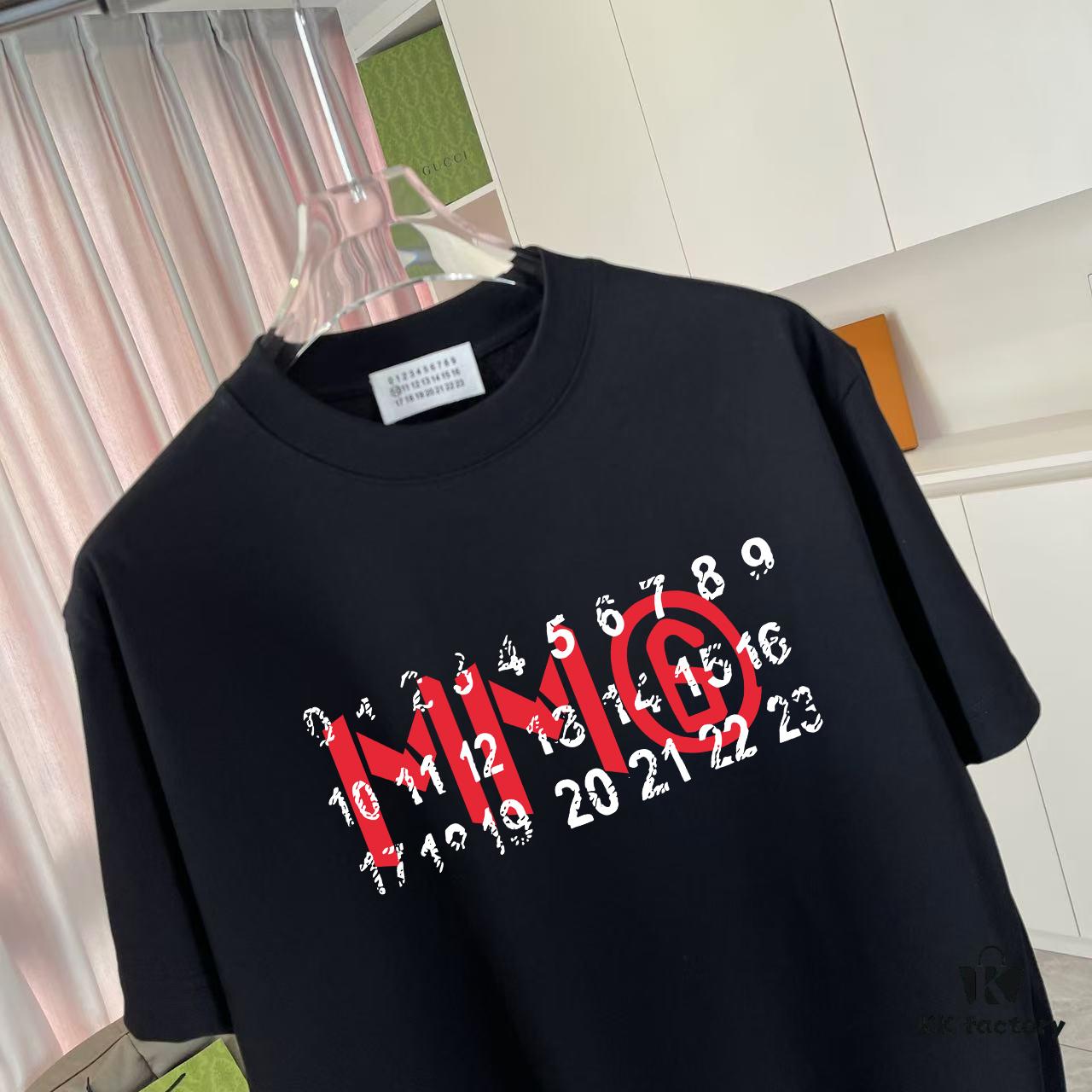 6931a201ccd8ab3d7af9616b MM6 Maison Margiela 2025 Summer New Arrival Personalized Logo Print Custom Fabric 300g Short Sleeve T-Shirt Unisex