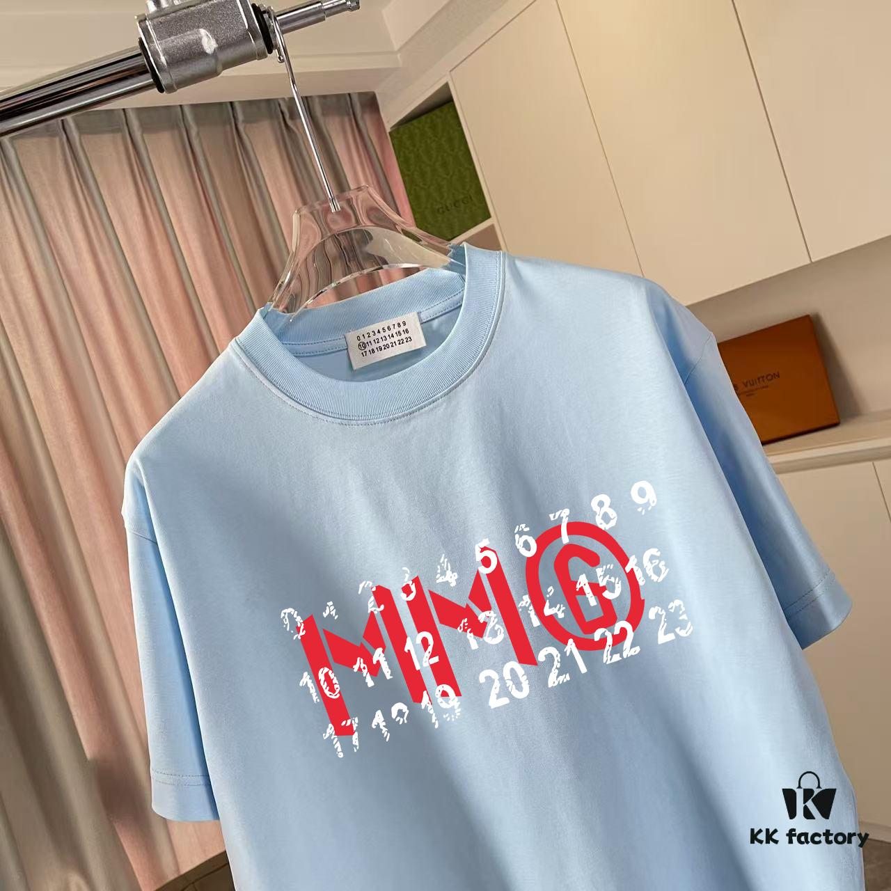 6931a202ccd8ab3d7af96171 MM6 Maison Margiela 2025 Summer New Arrival Unique Logo Print Custom 300g Fabric Short Sleeve T-Shirt Unisex