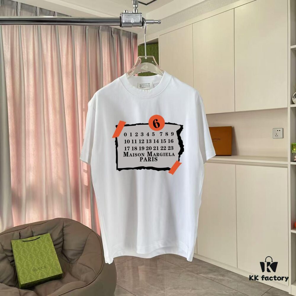 MM6 Maison Margiela 2025 Summer New Arrival Personalized Logo Print Custom 300g Fabric Short Sleeve T-Shirt Unisex