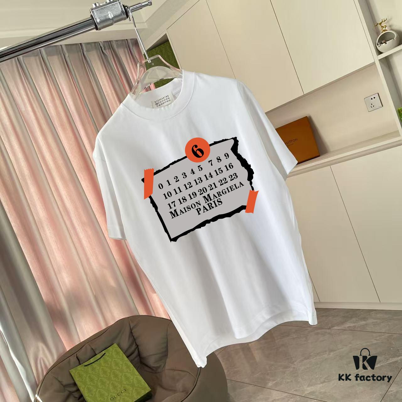 MM6 Maison Margiela 2025 Summer New Arrival Personalized Logo Print Custom 300g Fabric Short Sleeve T-Shirt Unisex