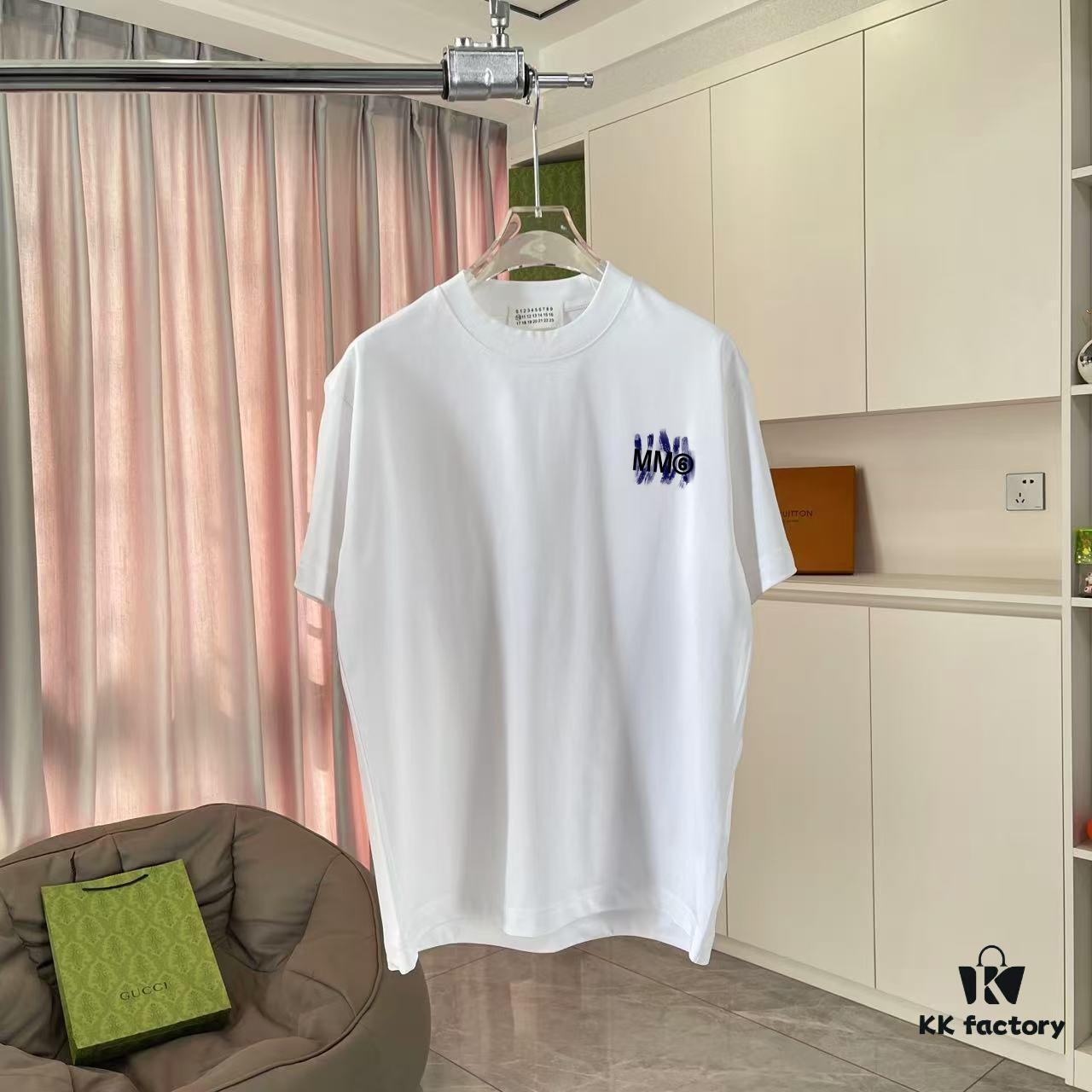 6931a205ccd8ab3d7af9618f MM6 Maison Margiela 2025 Summer New Arrival Personalized Logo Print Custom 300g Fabric Short Sleeve T-Shirt Unisex