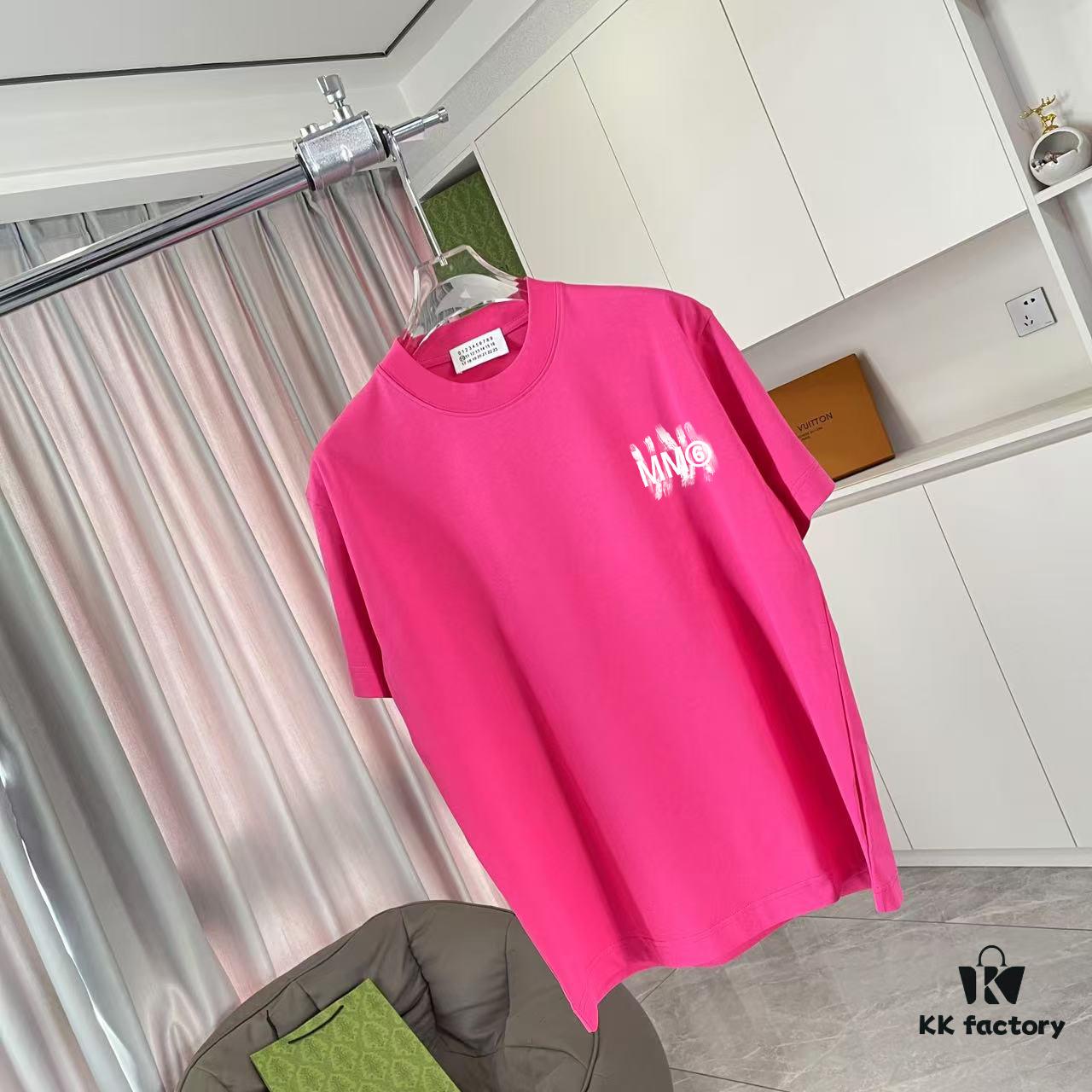 6931a205ccd8ab3d7af96194 MM6 Maison Margiela 2025 Summer New Arrival Personalized Logo Print Custom 300g Fabric Short Sleeve T-Shirt Unisex