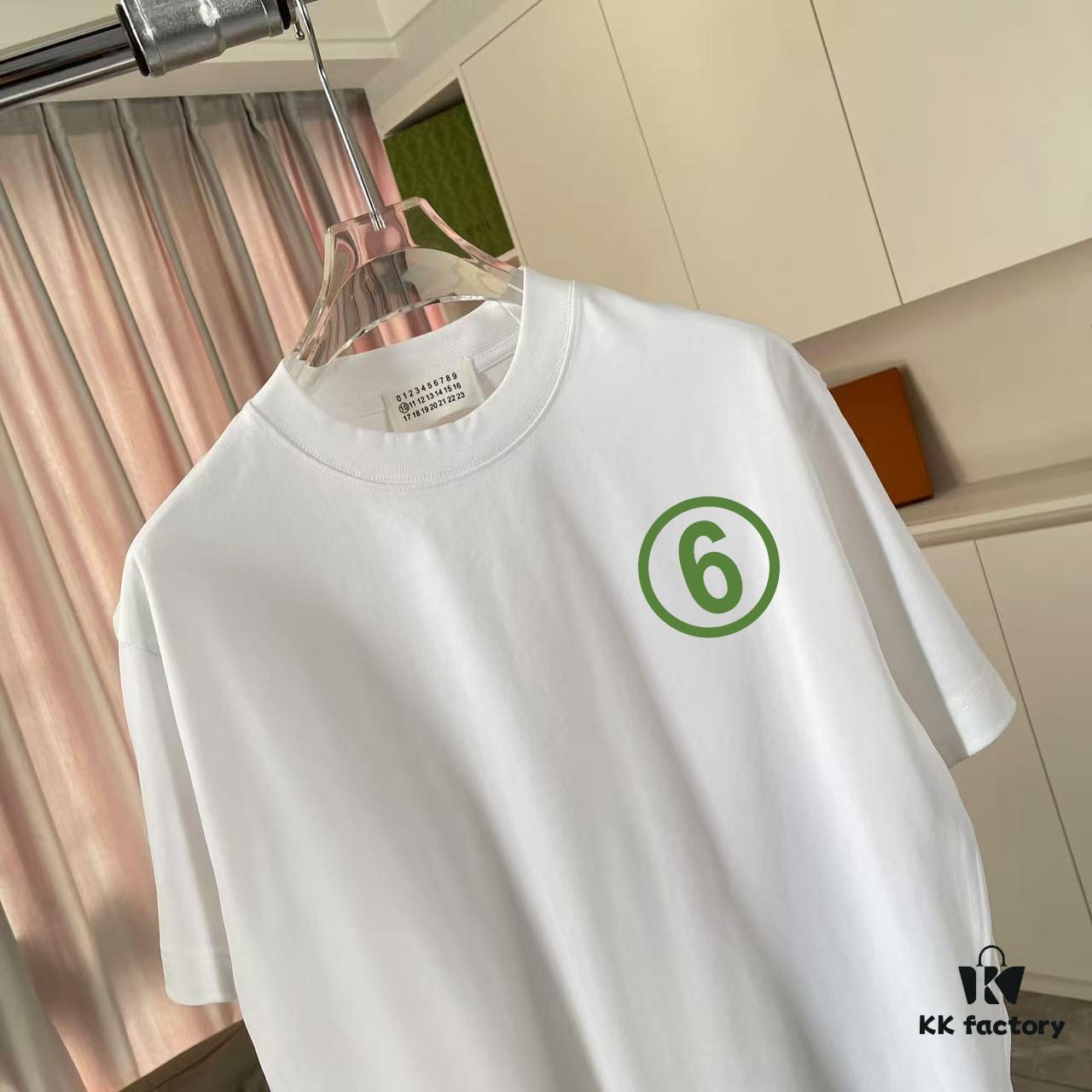 6931a206ccd8ab3d7af961a1 MM6 Maison Margiela 2025 Summer New Arrival Personalized Logo Print Custom 300g Fabric Short Sleeve T-Shirt Unisex