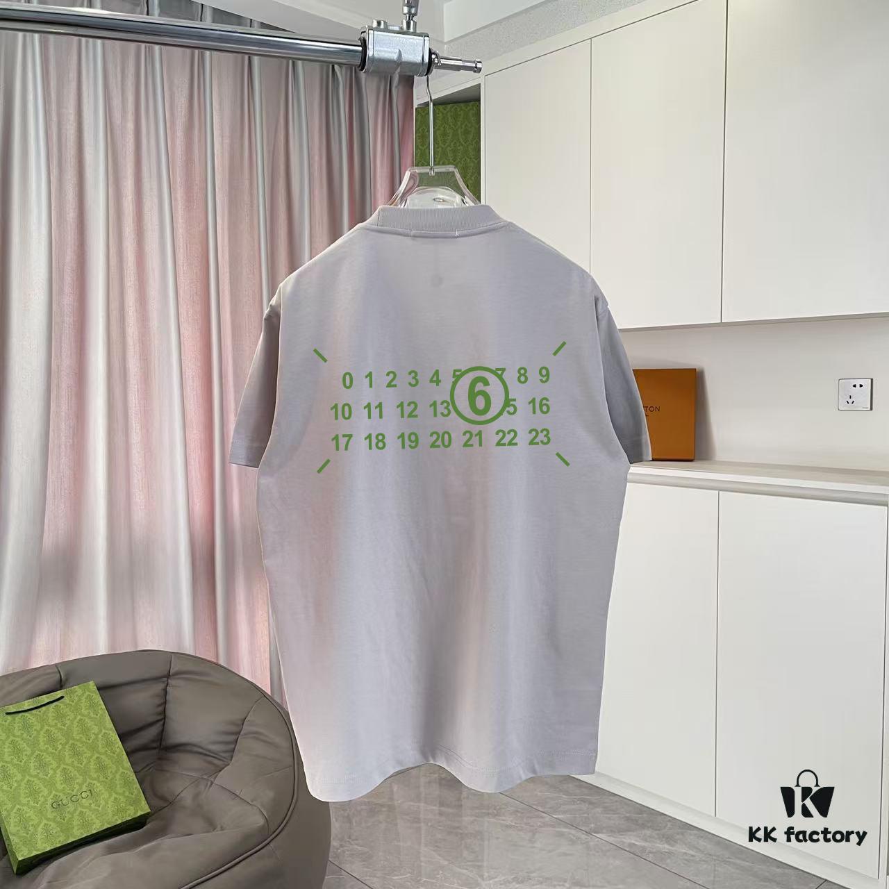 6931a207ccd8ab3d7af961aa MM6 Maison Margiela 2025 Summer New Arrival Personalized Logo Print Custom 300g Fabric Short Sleeve T-Shirt Unisex