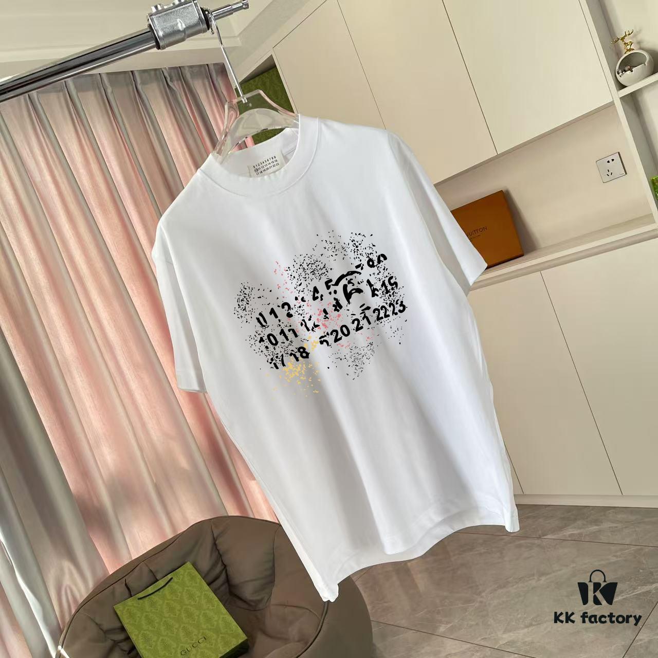 MM6 Maison Margiela 2025 Summer New Arrival Personalized Logo Print Custom Fabric 300g Short Sleeve T-Shirt Unisex