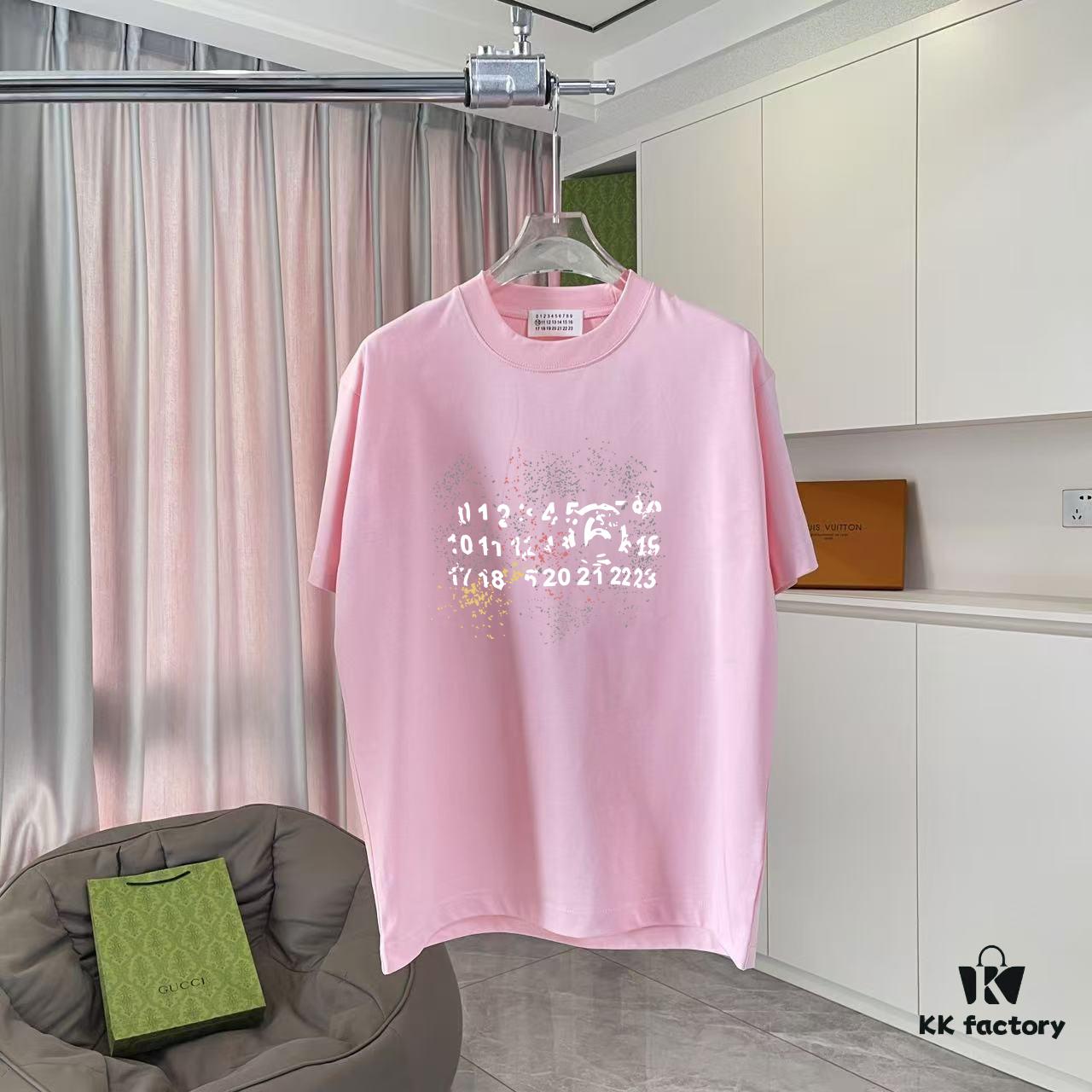 MM6 Maison Margiela 2025 Summer New Arrival Individual Logo Print Short Sleeve T-Shirt Unisex Custom 300g Fabric
