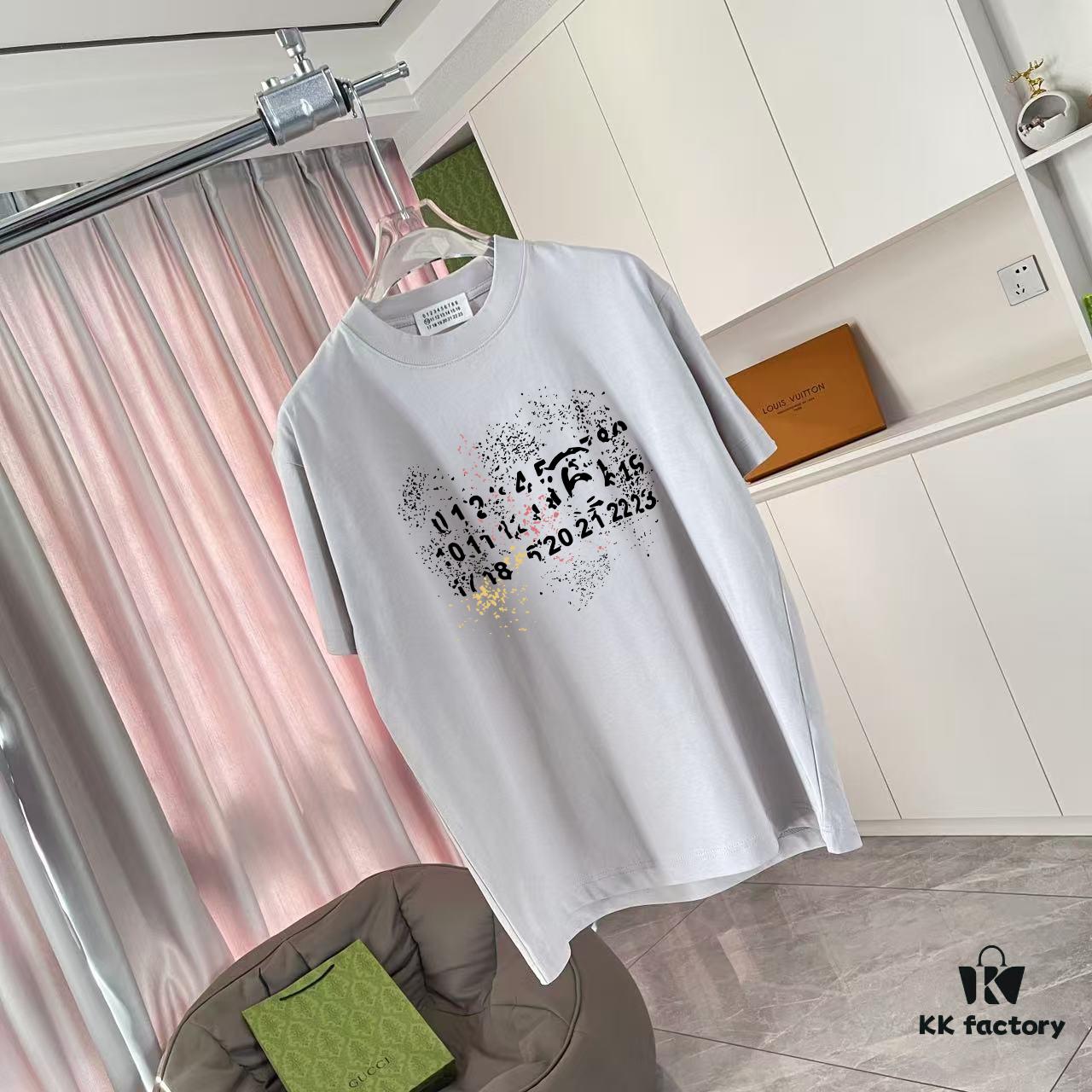 MM6 Maison Margiela 2025 Summer New Arrival Unique Logo Print Custom 300g Fabric Short Sleeve T-Shirt Unisex