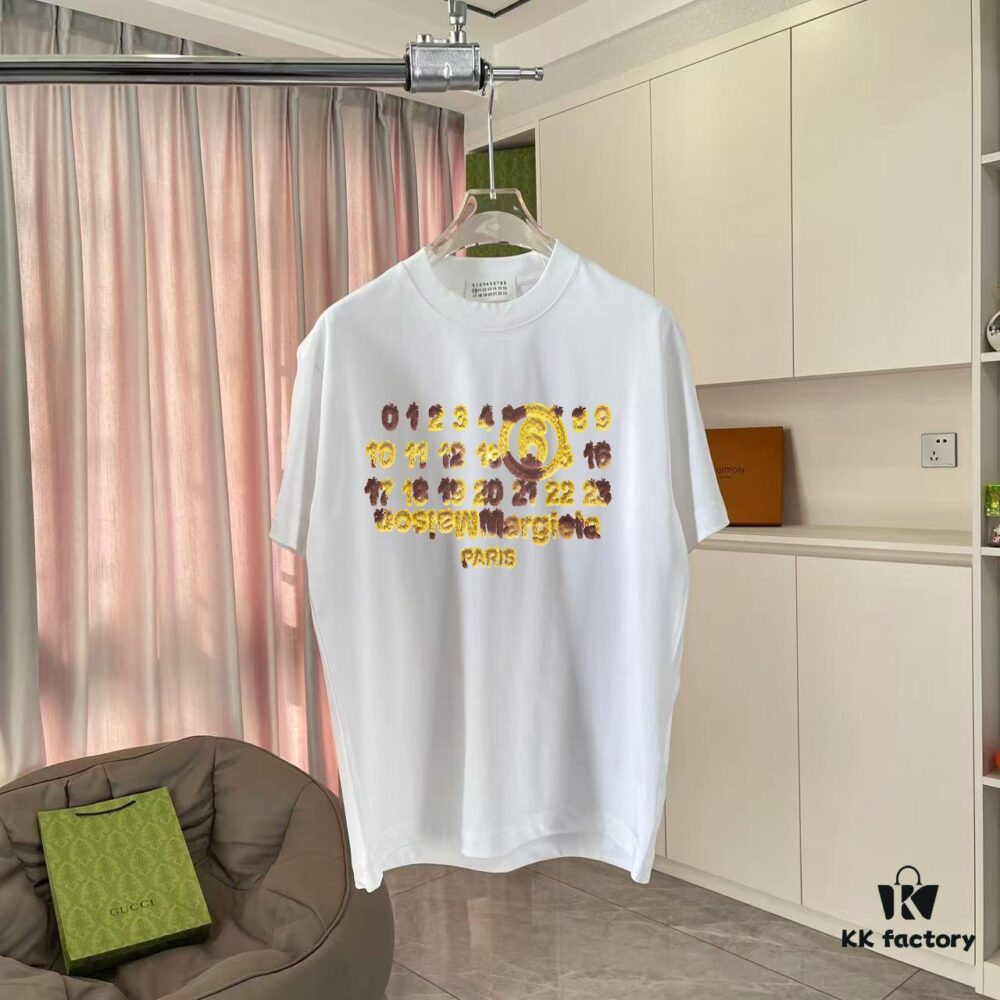 MM6 Maison Margiela 2025 Summer New Arrival Unique Logo Print Custom 300g Fabric Short Sleeve T-Shirt Unisex