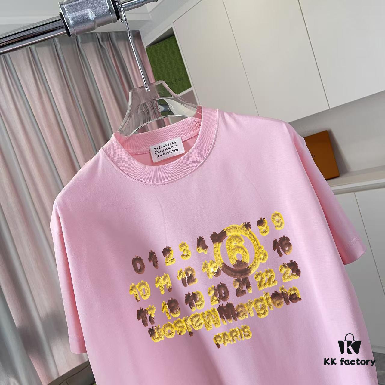 MM6 Maison Margiela 2025 Summer New Arrival Individual Logo Print Custom Fabric 300g Short Sleeve T-Shirt Unisex