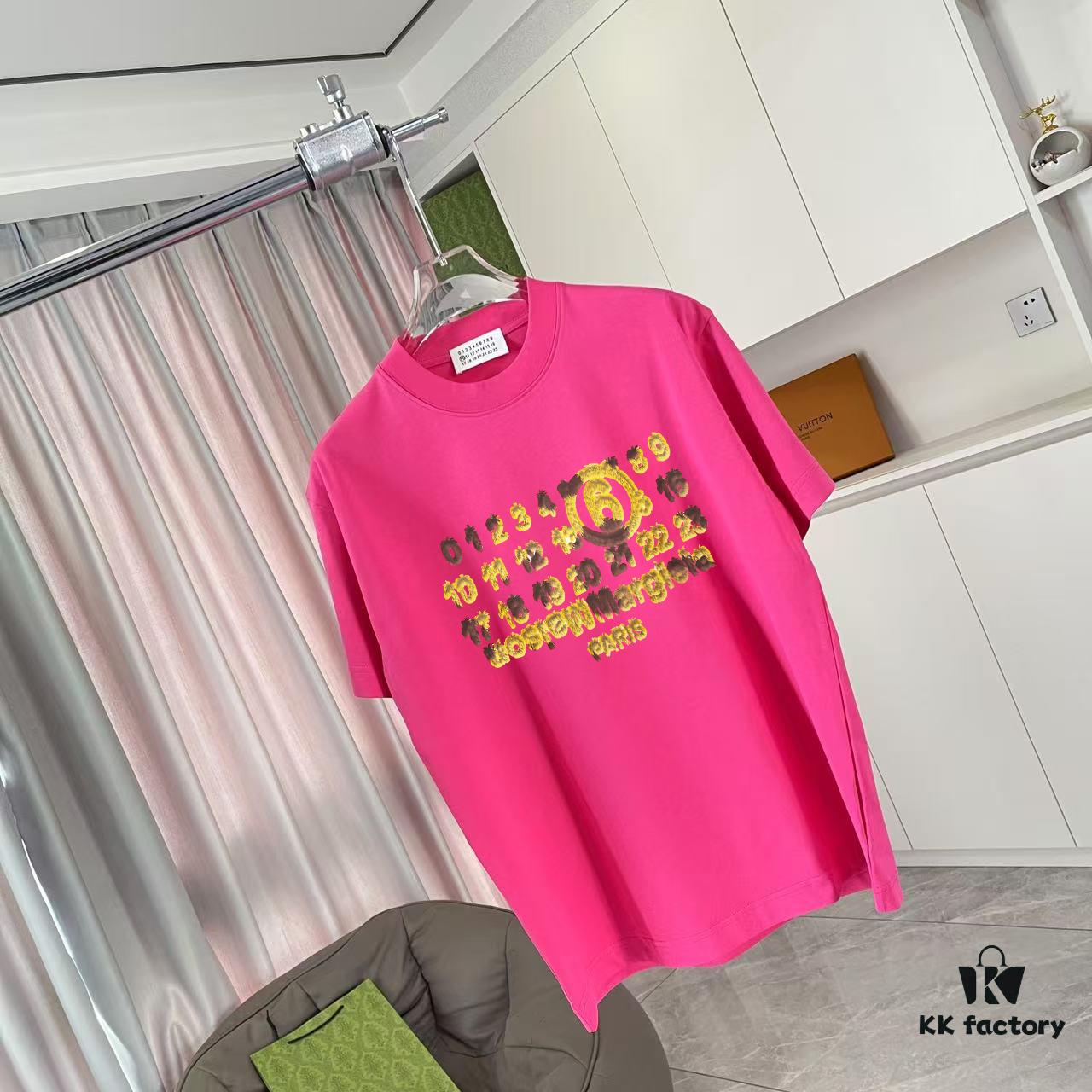 MM6 Maison Margiela 2025 Summer New Arrival Personalized Logo Print Custom Fabric 300g Short Sleeve T-Shirt Unisex