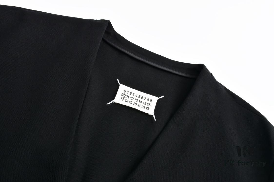 6931a20cccd8ab3d7af961d4 MM6 Maison Margiela Collarless Wool Blazer