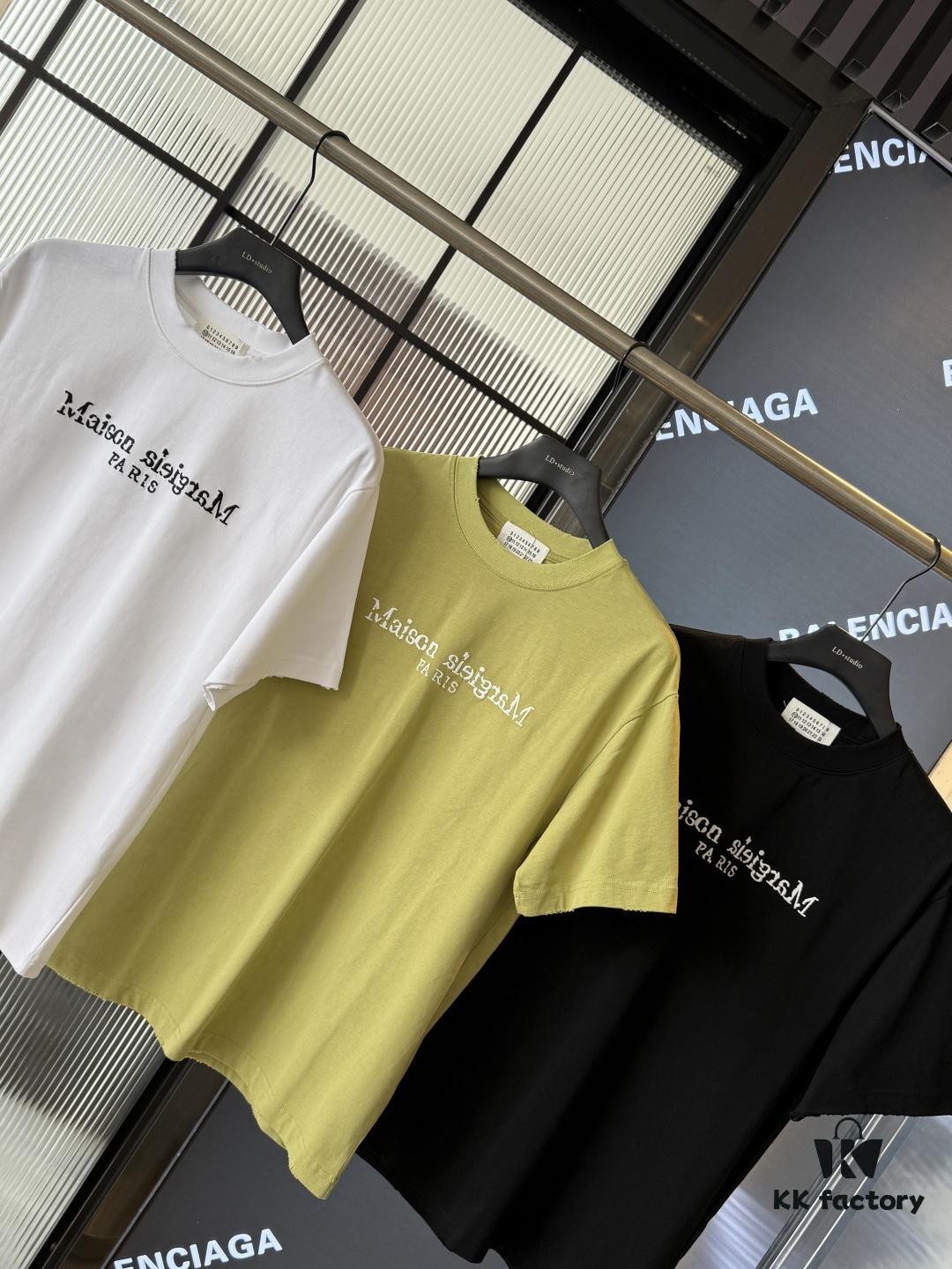 6931a20eccd8ab3d7af961fe Maison Margiela 25SS Spring/Summer New Arrival Embroidered 300g Short Sleeve T-Shirt (Top Tier Version, Distinguished from Standard Stock)