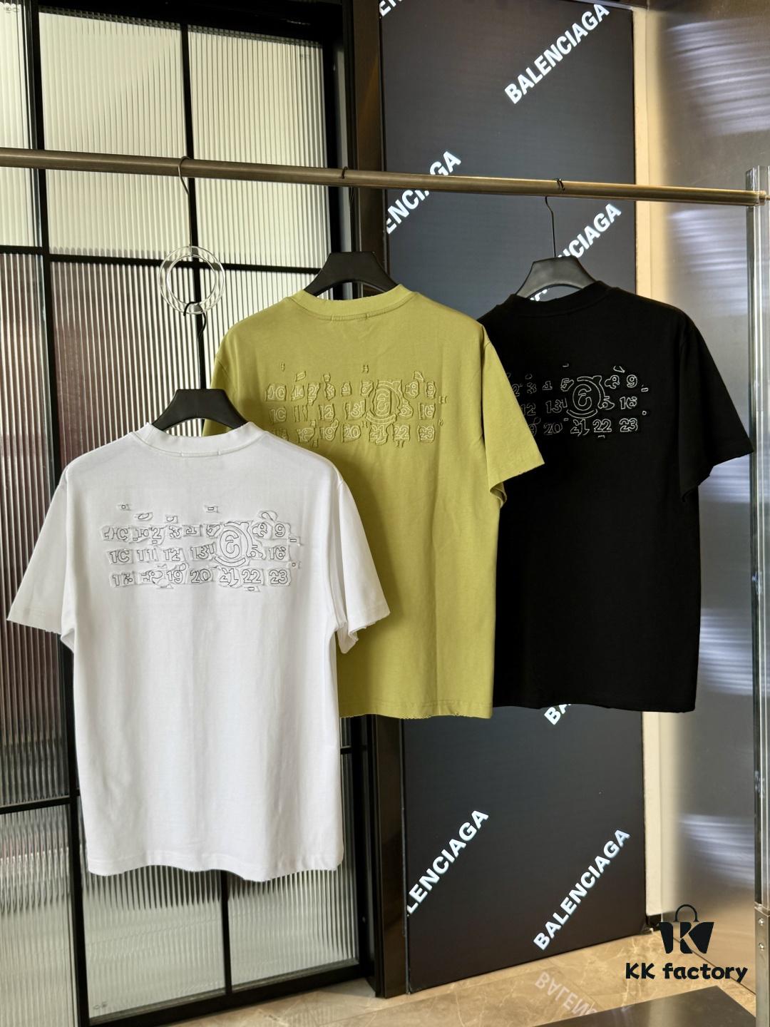 6931a20eccd8ab3d7af961ff Maison Margiela 25SS Spring/Summer New Arrival Embroidered 300g Short Sleeve T-Shirt (Top Tier Version, Distinguished from Standard Stock)