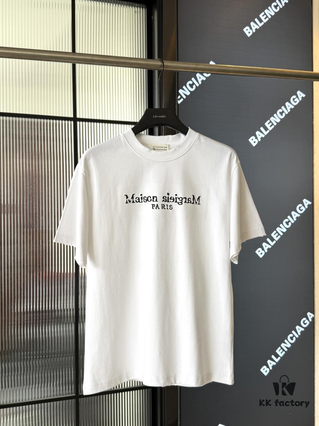 6931a20eccd8ab3d7af96202 Maison Margiela 25SS Spring/Summer New Arrival Embroidered 300g Short Sleeve T-Shirt (Top Tier Version, Distinguished from Standard Stock)