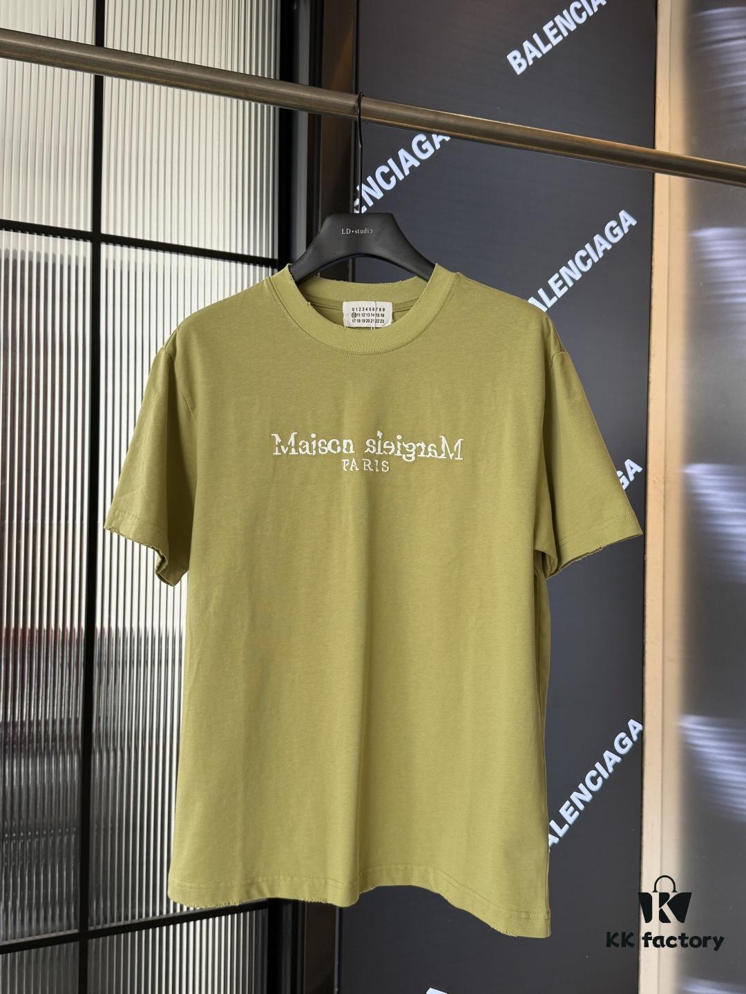 6931a20eccd8ab3d7af96203 Maison Margiela 25SS Spring/Summer New Arrival Embroidered 300g Short Sleeve T-Shirt (Top Tier Version, Distinguished from Standard Stock)