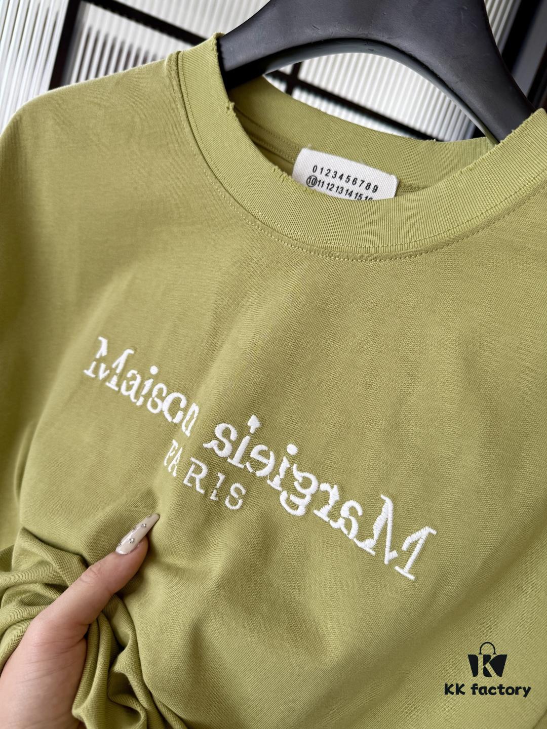 6931a20eccd8ab3d7af96204 Maison Margiela 25SS Spring/Summer New Arrival Embroidered 300g Short Sleeve T-Shirt (Top Tier Version, Distinguished from Standard Stock)