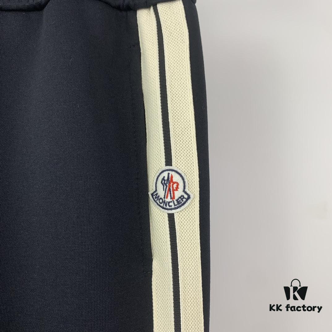 6931a213ccd8ab3d7af9626f New Arrival Moncler Logo-Strip Offset Drawstring Straight Leg Pants, Heavyweight 450g Double-Yarn Composite Fabric Sweatpants