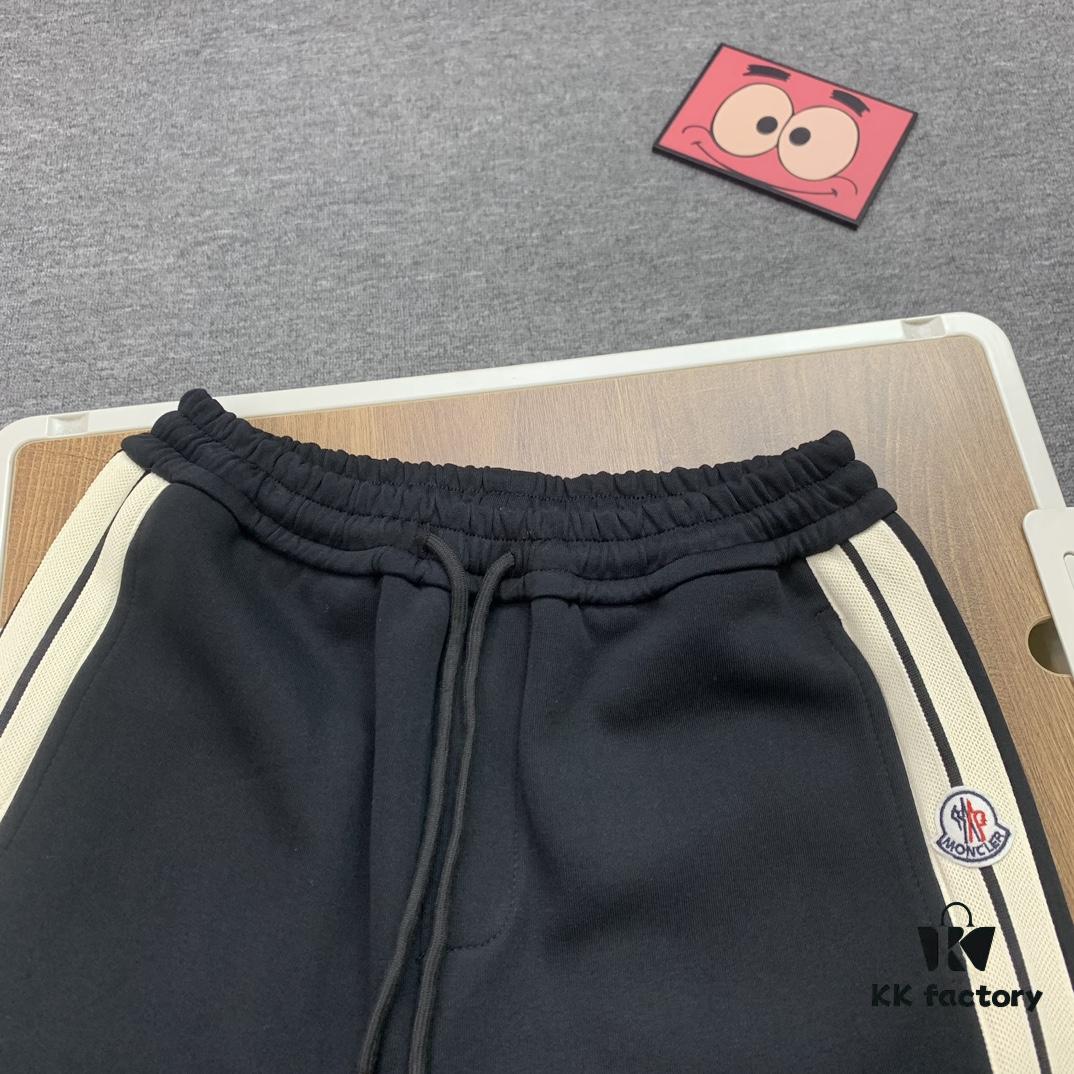 6931a214ccd8ab3d7af96270 New Arrival Moncler Logo-Strip Offset Drawstring Straight Leg Pants, Heavyweight 450g Double-Yarn Composite Fabric Sweatpants