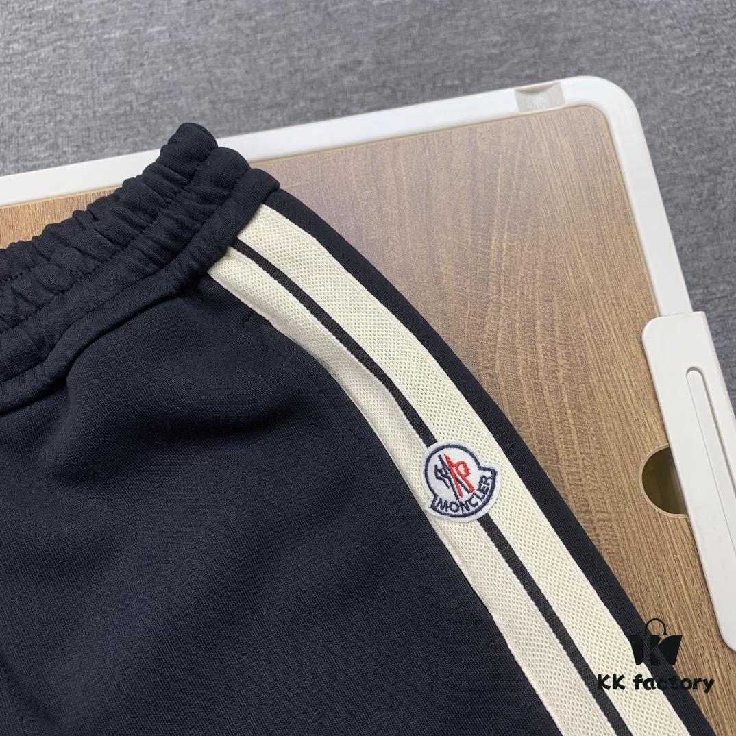 6931a214ccd8ab3d7af96271 New Arrival Moncler Logo-Strip Offset Drawstring Straight Leg Pants, Heavyweight 450g Double-Yarn Composite Fabric Sweatpants