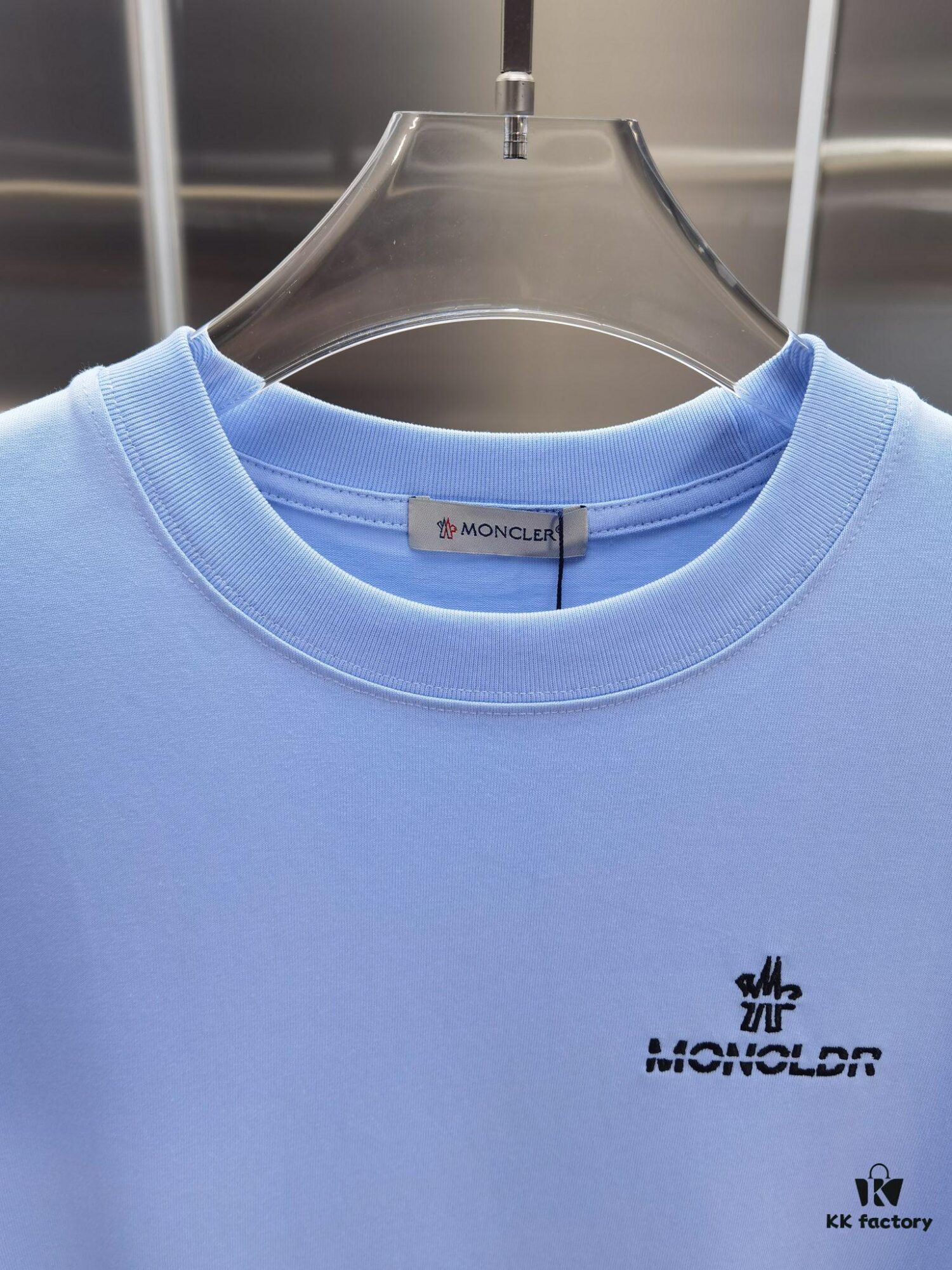 Mon*cleur Short Sleeve T-Shirt (Embroidered Premium Version, Different from Standard Stock)