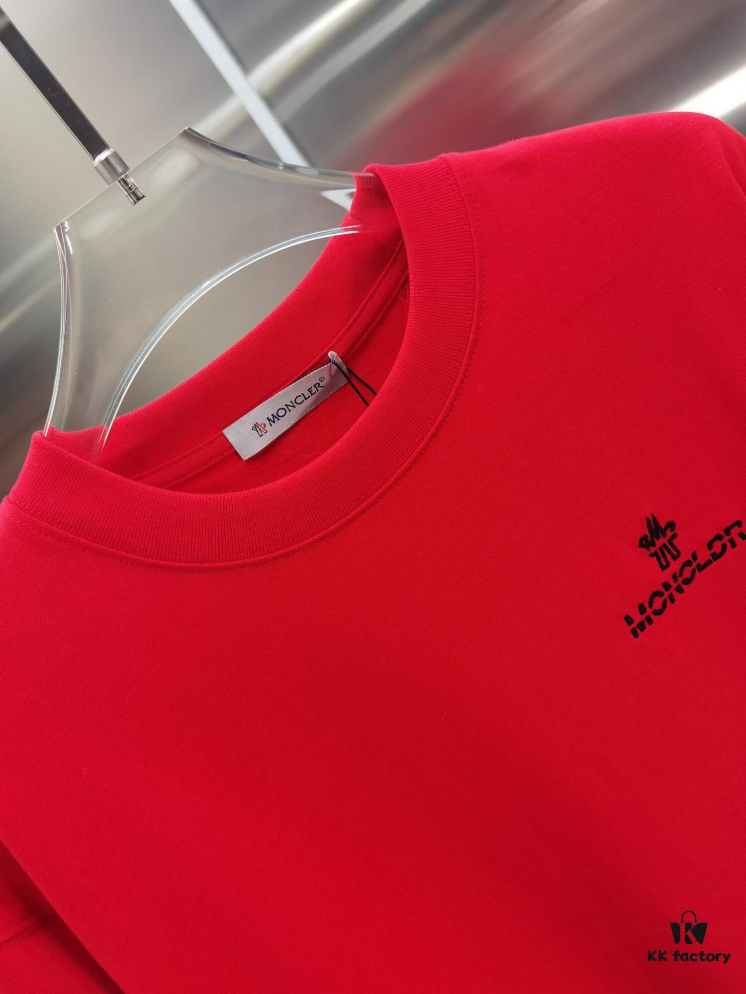 Moncler Embroidered Short Sleeve T-Shirt (Top-tier Version, Different from Standard Stock)