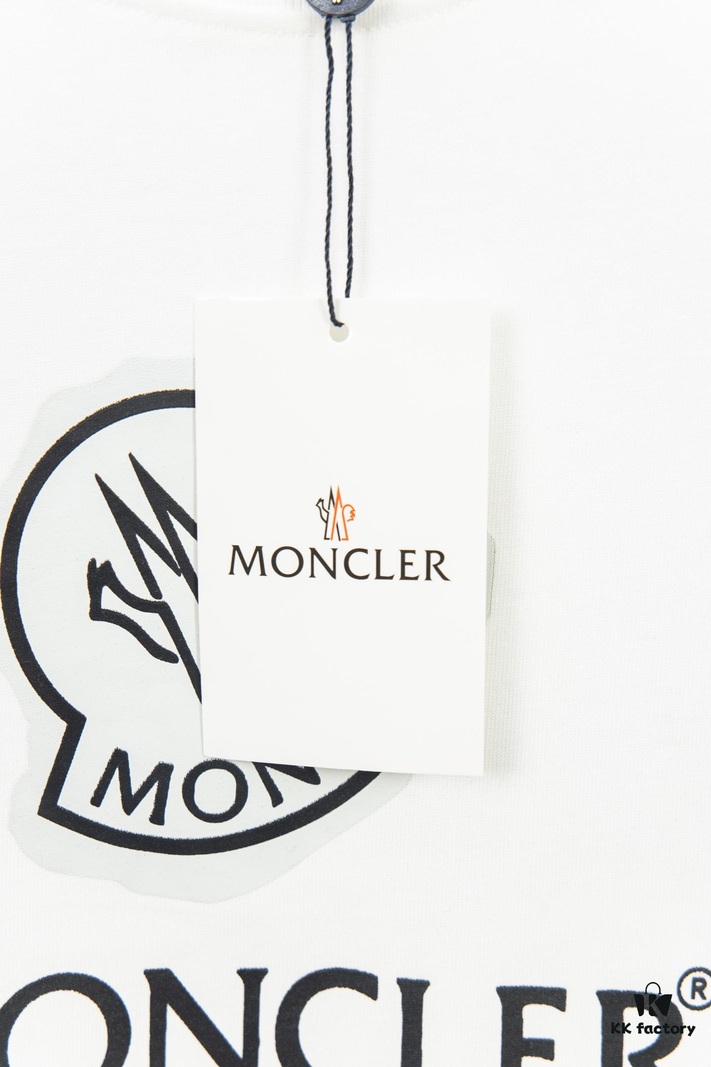 6931a21cccd8ab3d7af9630d Moncler Y126 Minimalist Logo Print Short Sleeve T-Shirt in 270g Double-Brushed Pure Cotton