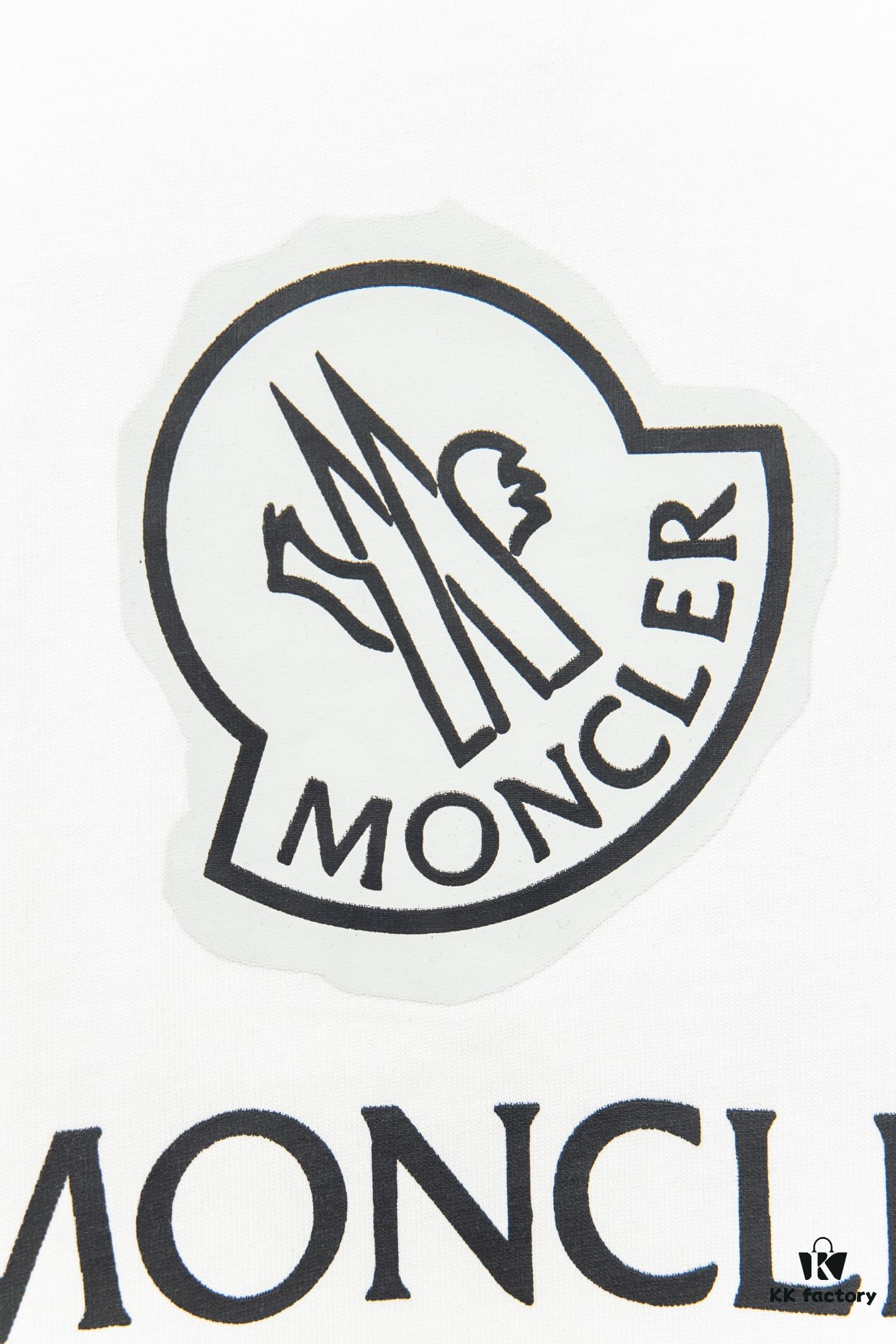 6931a21cccd8ab3d7af9630f Moncler Y126 Minimalist Logo Print Short Sleeve T-Shirt in 270g Double-Brushed Pure Cotton