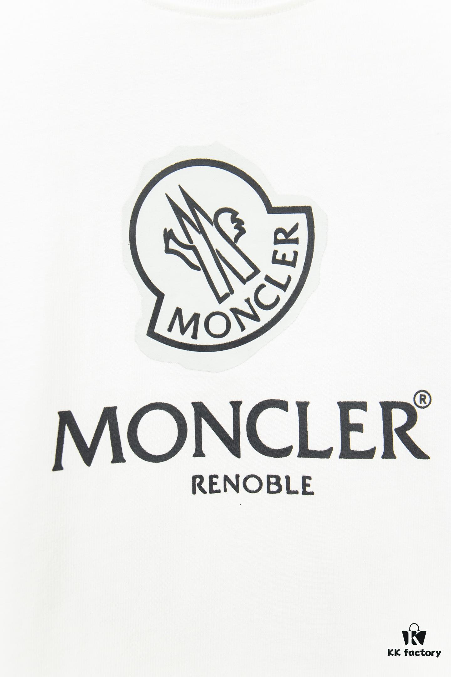 6931a21cccd8ab3d7af96310 Moncler Y126 Minimalist Logo Print Short Sleeve T-Shirt in 270g Double-Brushed Pure Cotton