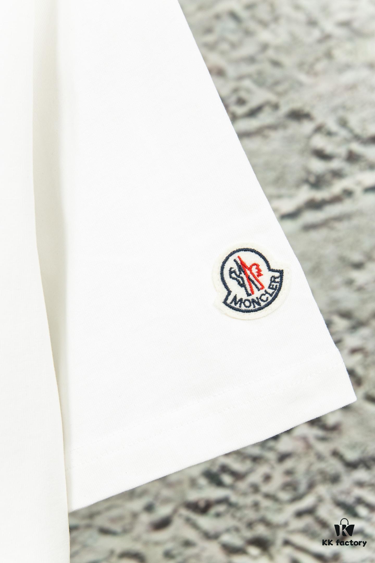 6931a21cccd8ab3d7af96312 Moncler Y126 Minimalist Logo Print Short Sleeve T-Shirt in 270g Double-Brushed Pure Cotton