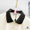 6931a221ccd8ab3d7af96374 MONCLER Turn-down Collar Polo Shirt with Contrast Trim and Branded Logo Patch