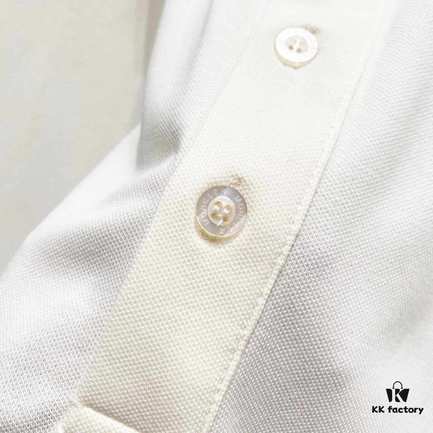 6931a221ccd8ab3d7af96376 MONCLER Turn-down Collar Polo Shirt with Contrast Trim and Branded Logo Patch