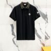 6931a221ccd8ab3d7af96378 MONCLER Turn-down Polo Shirt with Contrast Collar and Brand Logo Badge