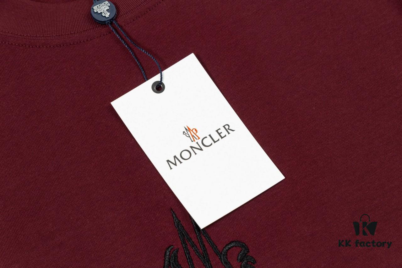 6931a23accd8ab3d7af964b1 Moncler Embroidered Short Sleeve T-Shirt (Top Quality Version, Different from Standard Stock)