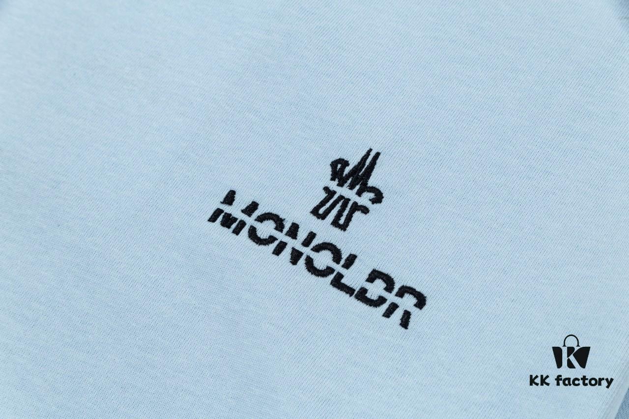 Mon*cle MO*cler Short Sleeve T-Shirt (Embroidered Premium Version, Different from Standard Stock)