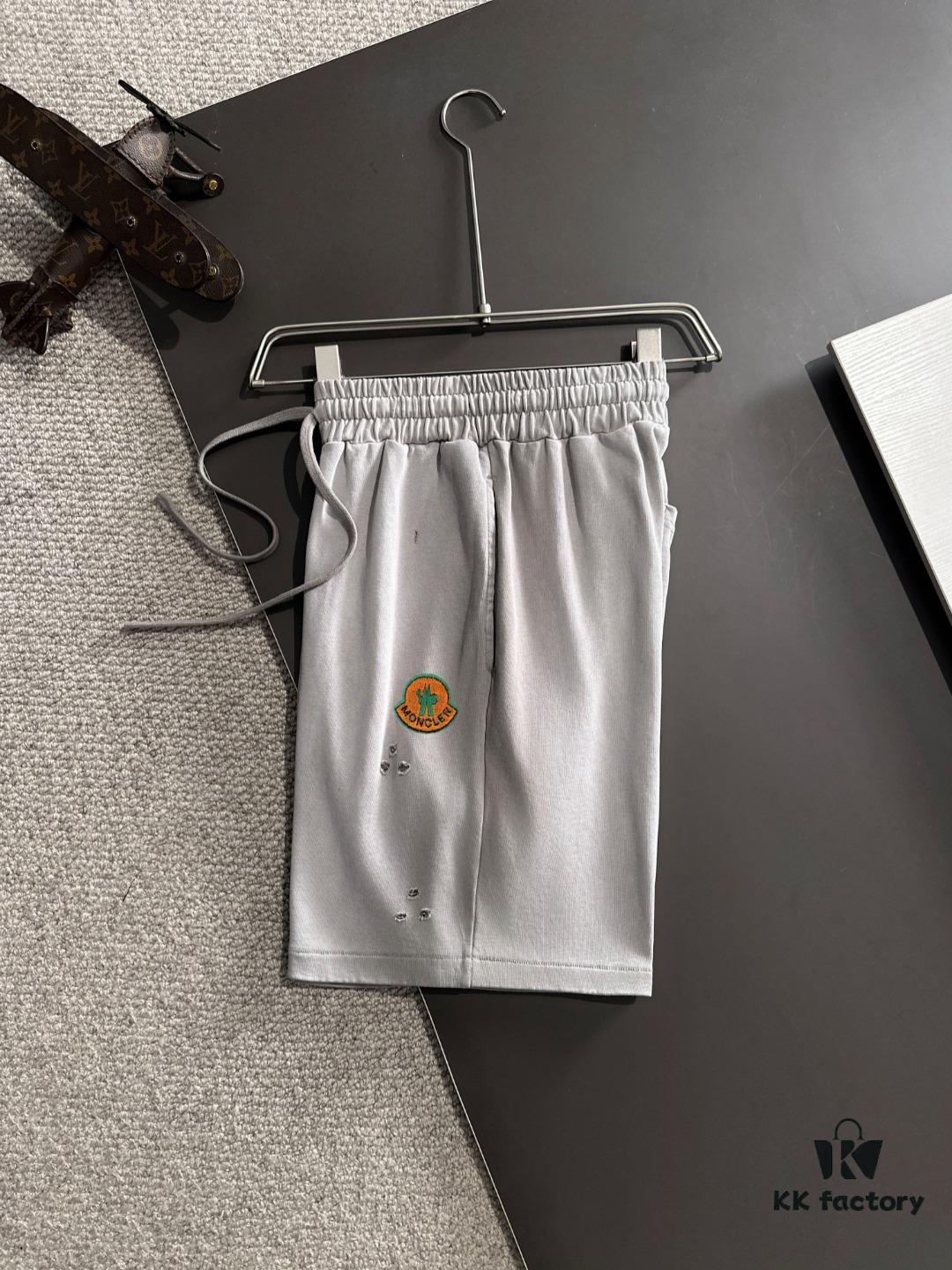 6931a240ccd8ab3d7af96525 High-End Moncler 2025 Spring/Summer New Elastic Waist Casual Plain Loose Shorts