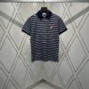 6931a24dccd8ab3d7af9661e Moncler 25SS New Navy Blue Striped T-Shirt Polo Shirt with Brand Embroidery on Chest, High Version!