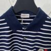 6931a24dccd8ab3d7af96620 Moncler 25SS New Navy Blue Striped T-Shirt Polo Shirt with Brand Embroidery on Chest, High Version!