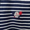 6931a24dccd8ab3d7af96625 Moncler 25SS New Navy Blue Striped T-Shirt Polo Shirt with Brand Embroidery on Chest, High Version!