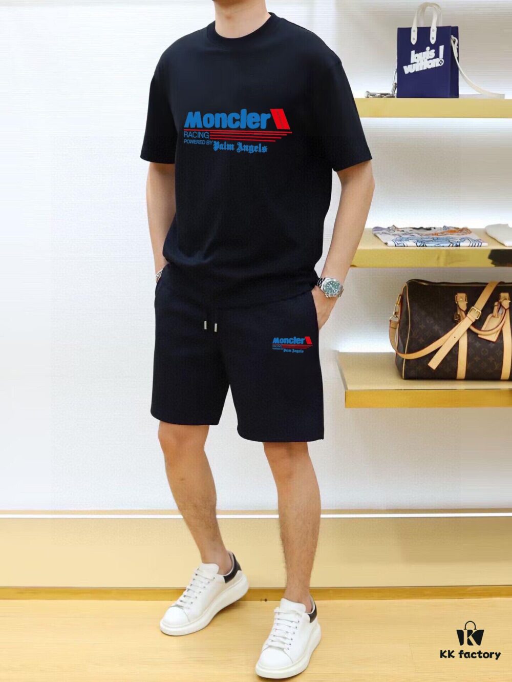 MONCLER Men's 2025 New Short Sleeve T-Shirt and Shorts Set, High-End Version, Soft and Comfortable Fabric, Three-Dimensional Tailoring for a Perfect Fit