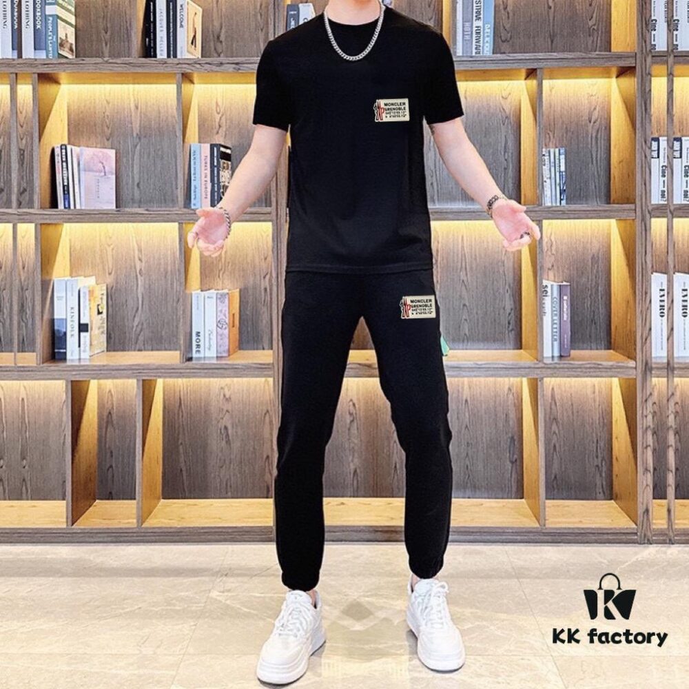 6931a254ccd8ab3d7af966a5 MONCLER 2025 Official Website Men's Summer High-Quality Double Mercerized Cotton Suit, Imported Premium Fabric, Trendy and Versatile Design