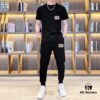 MONCLER 2025 Official Website Men's Summer High-Quality Double Mercerized Cotton Suit, Imported Premium Fabric, Trendy and Versatile Design