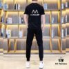 MONCLER 2025 Official Website Men's Summer High-Quality Double Mercerized Cotton Suit, Imported Premium Fabric, Trendy and Versatile Design
