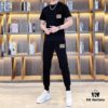MONCLER 2025 Official Website Men's Summer High-Quality Double Mercerized Cotton Suit, Imported Premium Fabric, Trendy and Versatile Design