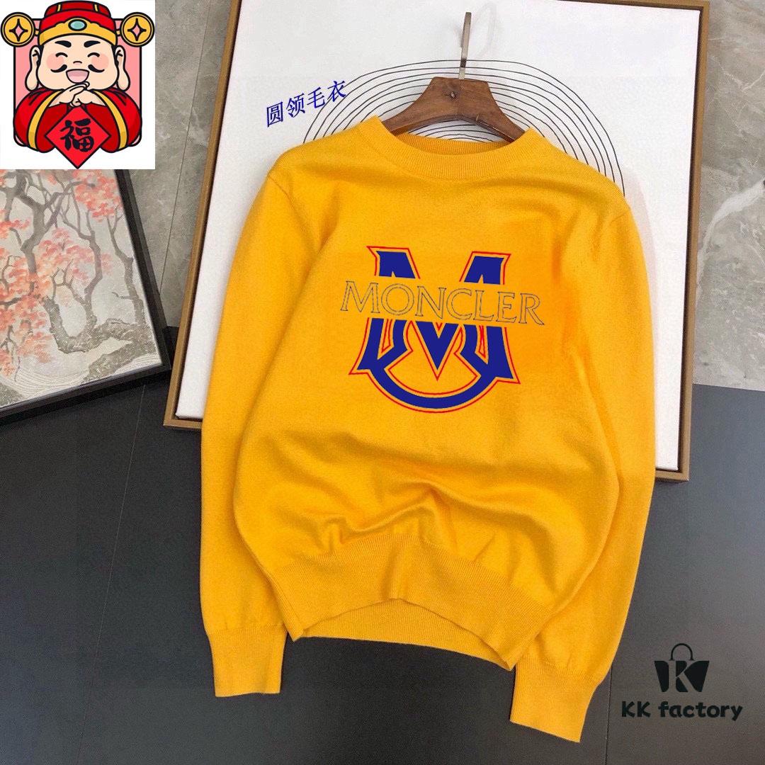 6931a256ccd8ab3d7af966db MONCLER Autumn-Winter Classic Crew Neck Wool Sweater, 2025 New Arrival, Slim-Fit Premium Blend Knitwear