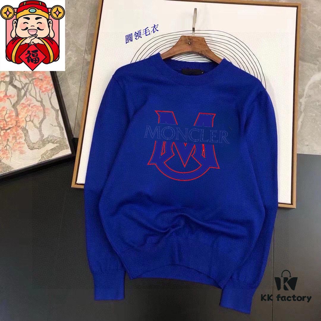 6931a256ccd8ab3d7af966df MONCLER Autumn-Winter Classic Crew Neck Wool Sweater, 2025 New Arrival, Slim-Fit Premium Blend Knitwear