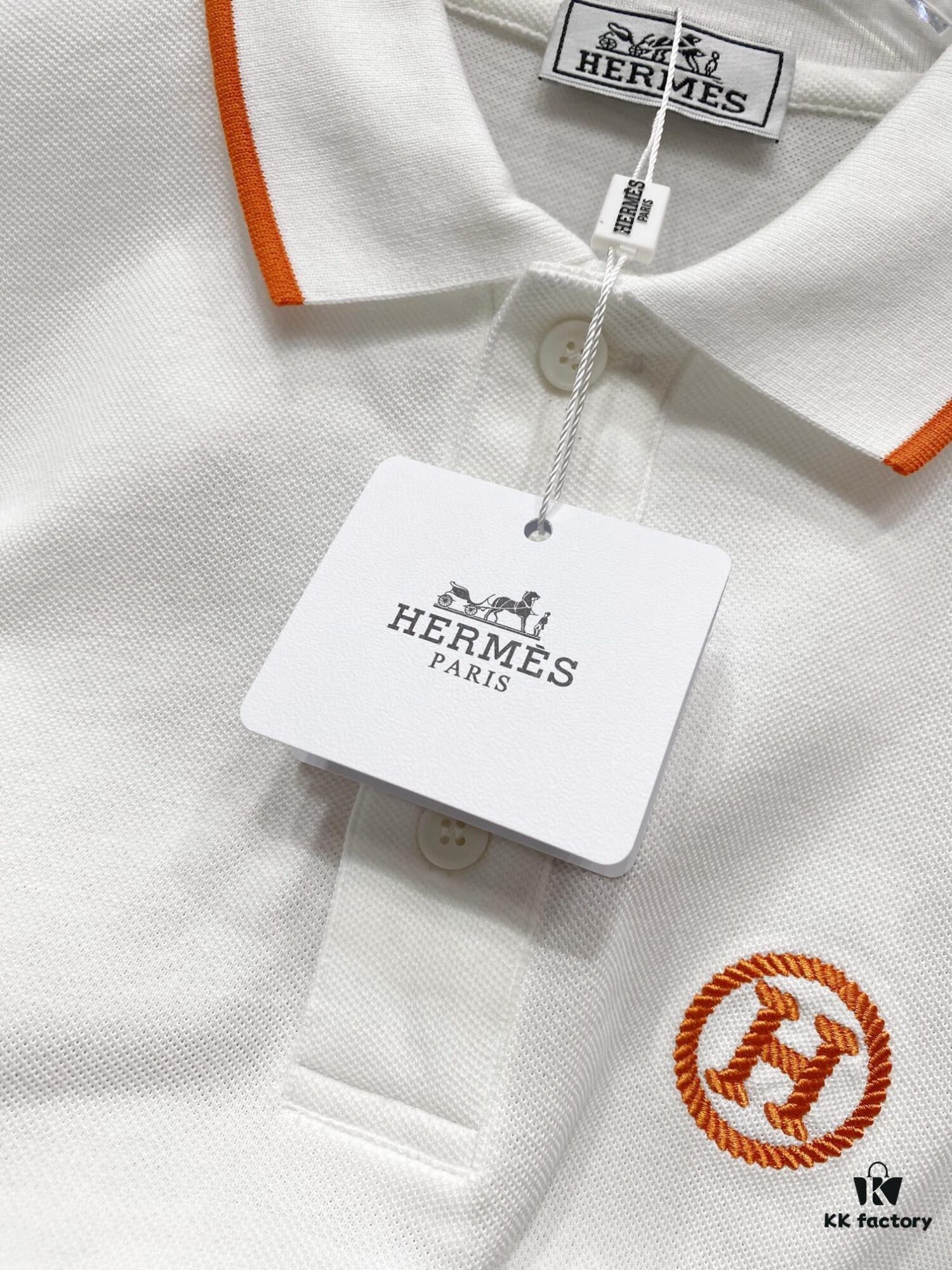 6931a25cccd8ab3d7af96742 Hermes 25SS Classic H Embroidered Short-Sleeve Polo Shirt