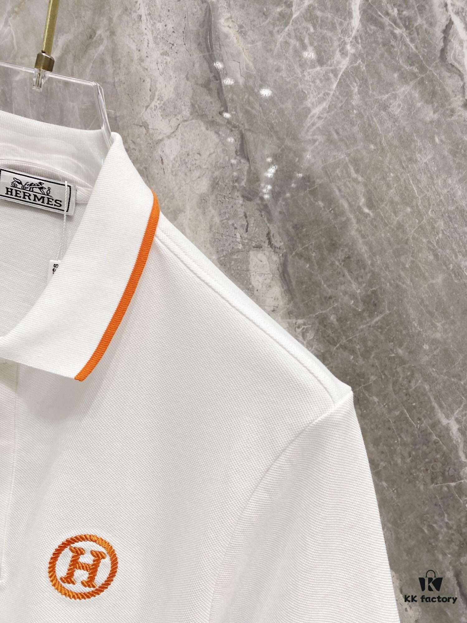 6931a25cccd8ab3d7af96743 Hermes 25SS Classic H Embroidered Short-Sleeve Polo Shirt